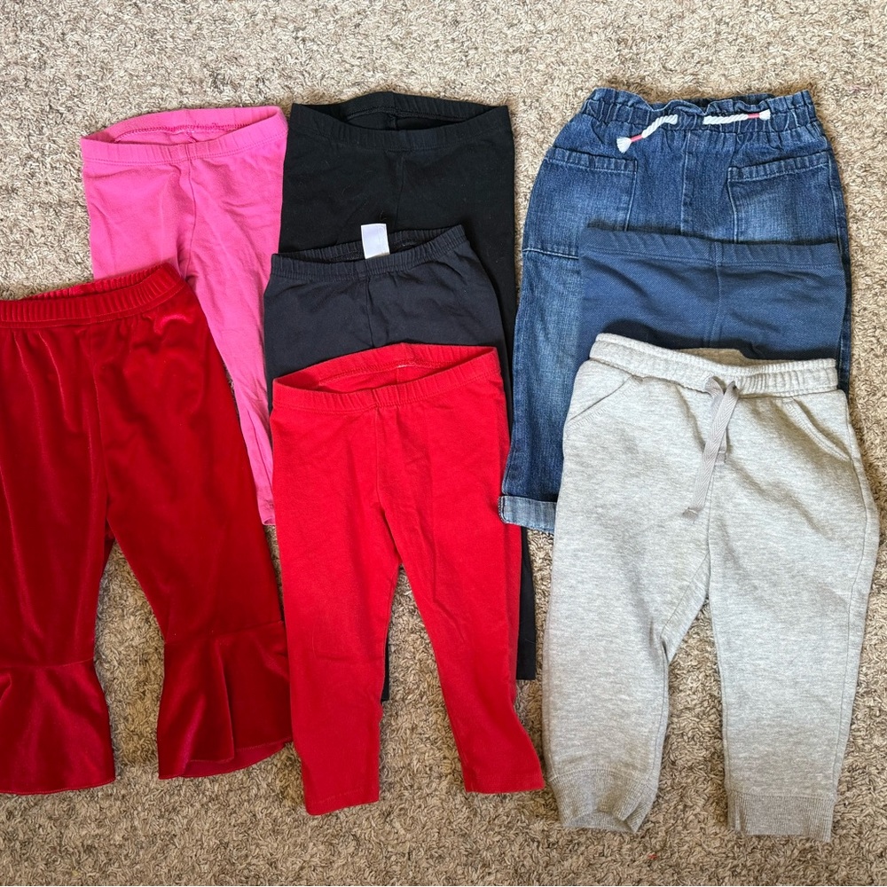 Stylish Girls Bottoms Collection - Red, Pink, Black, Gray